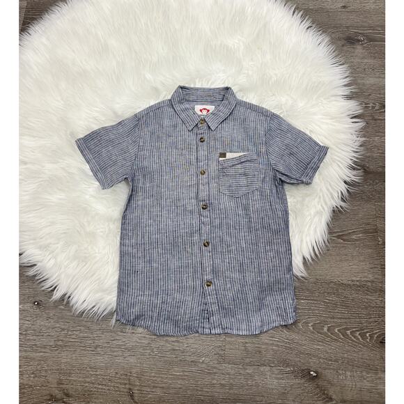 Appaman Khaki Stripe Shirt‎ Size 12 (MSRP $50) NEW - Picture 1 of 1